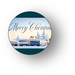Animation einer G terzuggrafik im Schnee f r Weihnachten